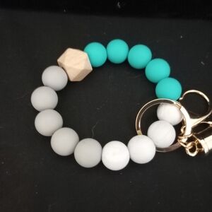 Beaded bracelet key chain